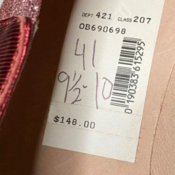 Perfect Holiday Red FREE PEOPLE Glistening Leather Heels Size 10 $150 - Picture 8 of 8